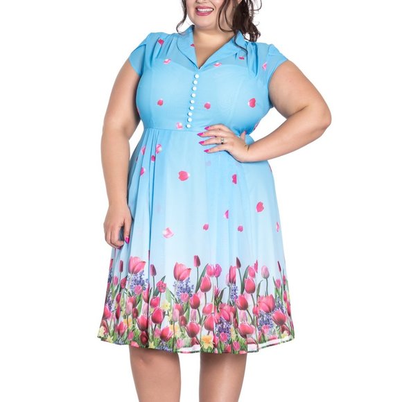 🌷Hell Bunny Bethany Dress UK 4x - Picture 2 of 7